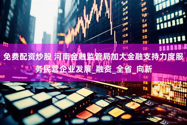免费配资炒股 河南金融监管局加大金融支持力度服务民营企业发展_融资_全省_向新